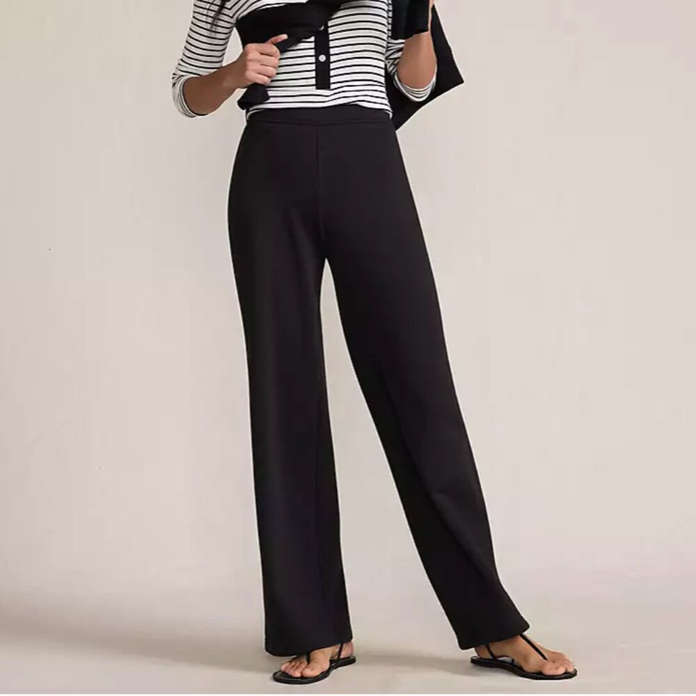 Land's End Serious Sweats High Rise Fleece Lined Straight Leg Pants